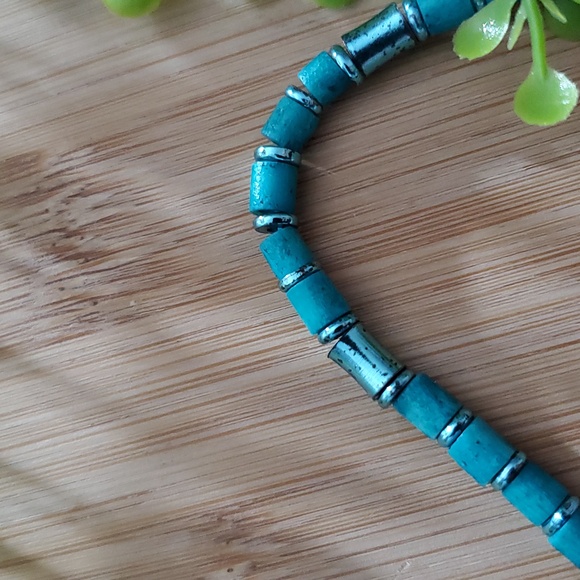 BOHO Teal Beach Choker - Picture 8 of 8